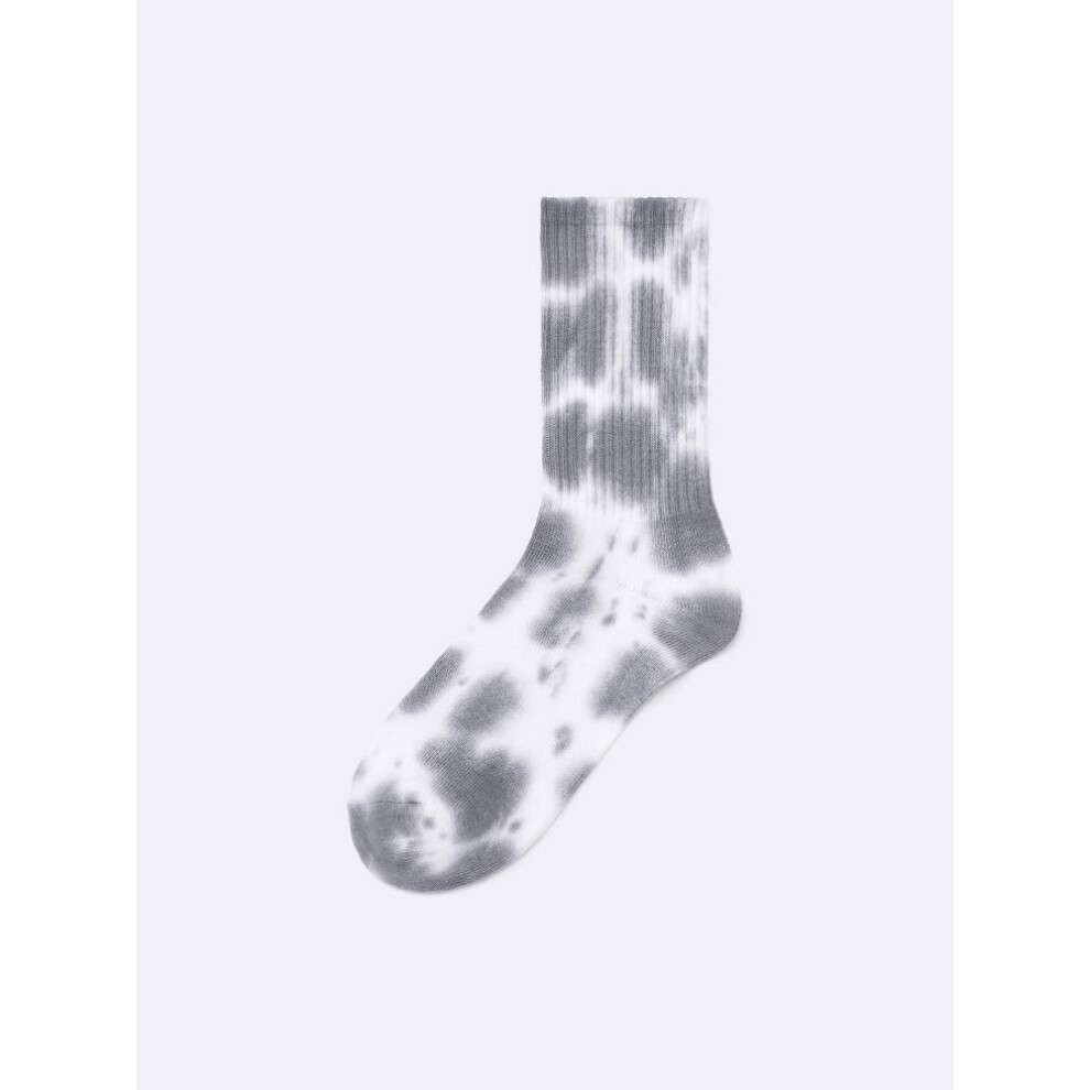 (50 LIGHT GREEN/ONE SIZE) Gu By Uniqlo Crew Socks  Tie Dye