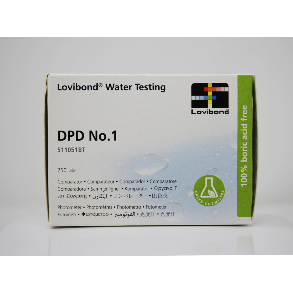 Certikin - DPD No 1 Chlorine Tablets | 250 Count for Photometer | Measures Chlorine, Bromine, Ozone | Long Shelf Life, Easy to Use | Suitable for