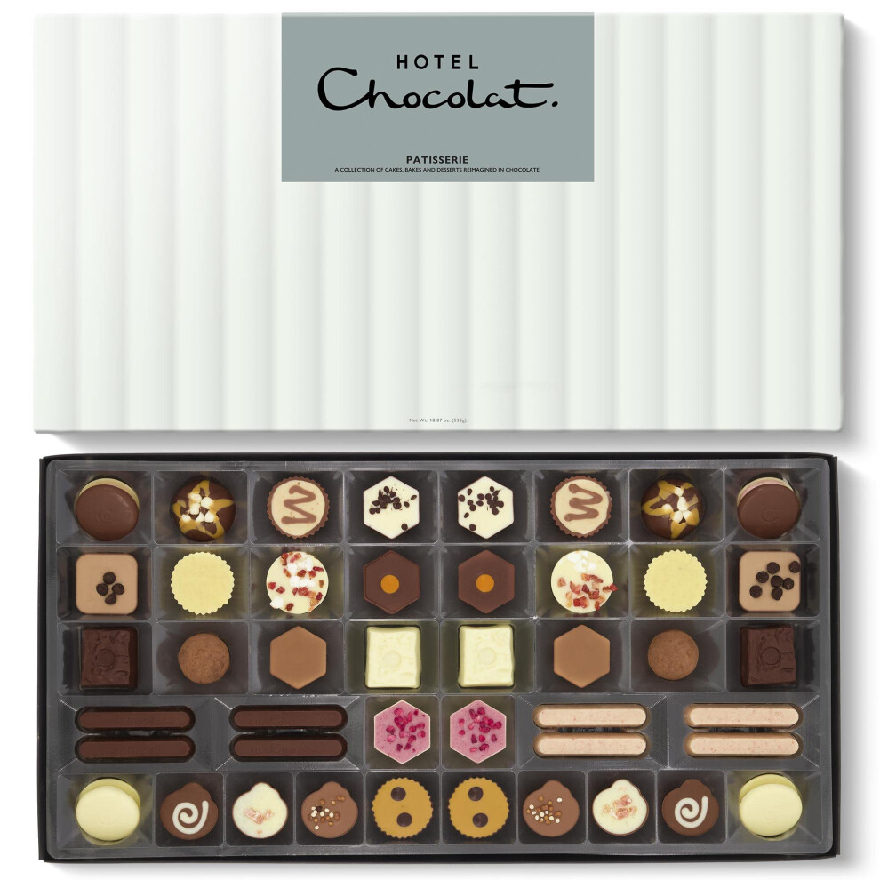 Hotel Chocolat Patisserie Luxe Box - 44 Dessert-Inspired Chocolates, 535g - Chocolate Gifts For Birthday, Thank You, Congratulations, Anniversary -
