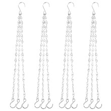 (As show, One size) 4 Pcs Planter Pots Indoor Plants Hanging Pot Chain Metal Lantern Chains Hanging Chain Hanging Basket Chains