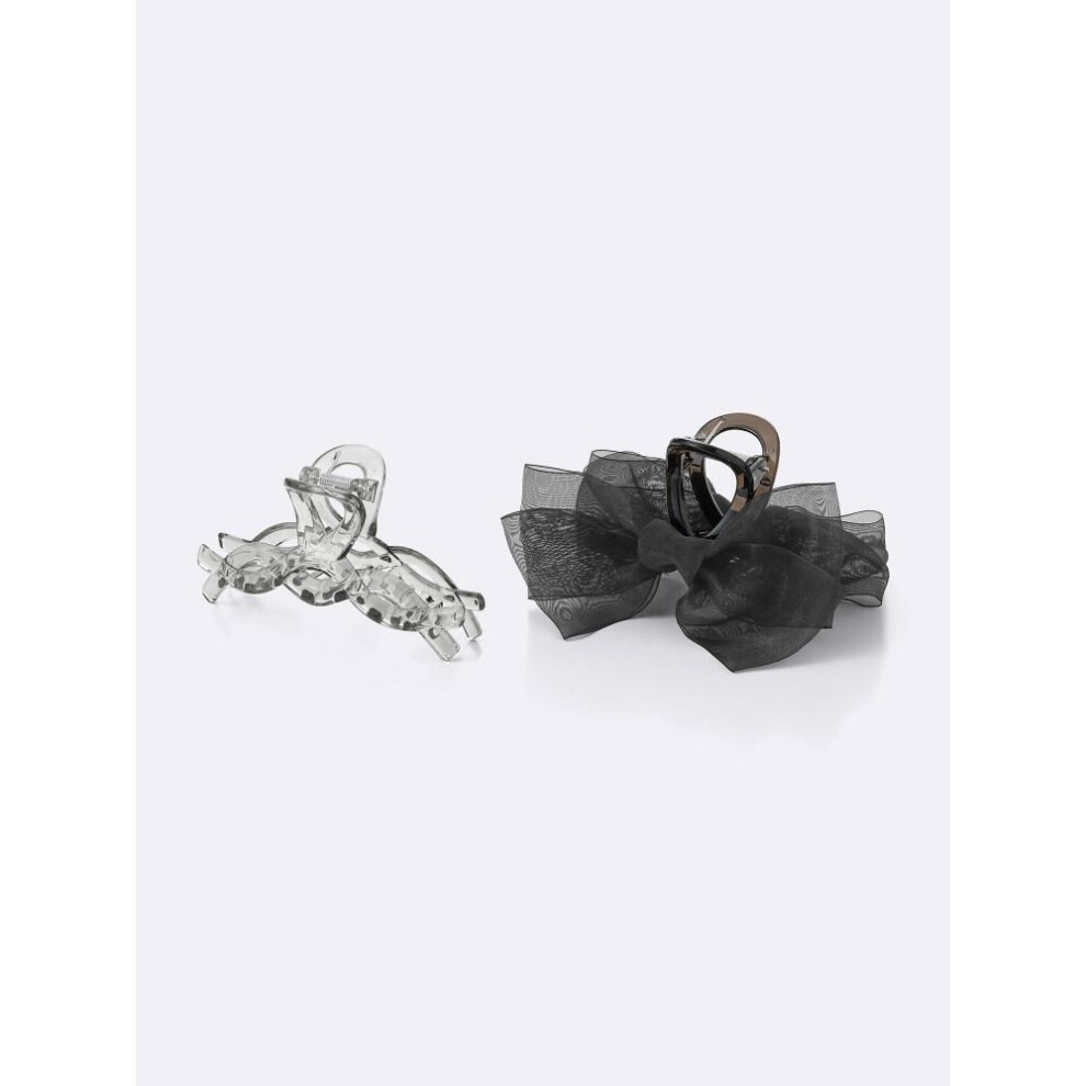 (30 NATURAL/ONE SIZE) Gu By Uniqlo Tulle Ribbon Hair Clip 2p