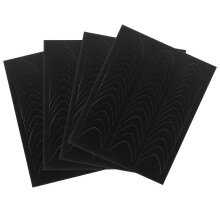 (As show, One size) 4 Sheets French Tip Nail Guides Self-adhesive French Manicure Strip Stickers for Edges Auxiliary