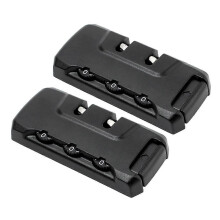 (As show, One size) 2PCS Luggage Lock Password 3 Dial Combination Code Lock Tool Secure Fixed Tools Luggage Safety for Travel Outdoor Camping (Black)