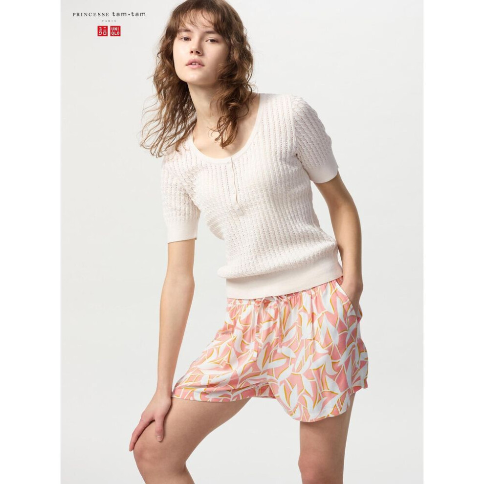 (11 PINK/S) Uniqlo Japan Drape Easy Shorts