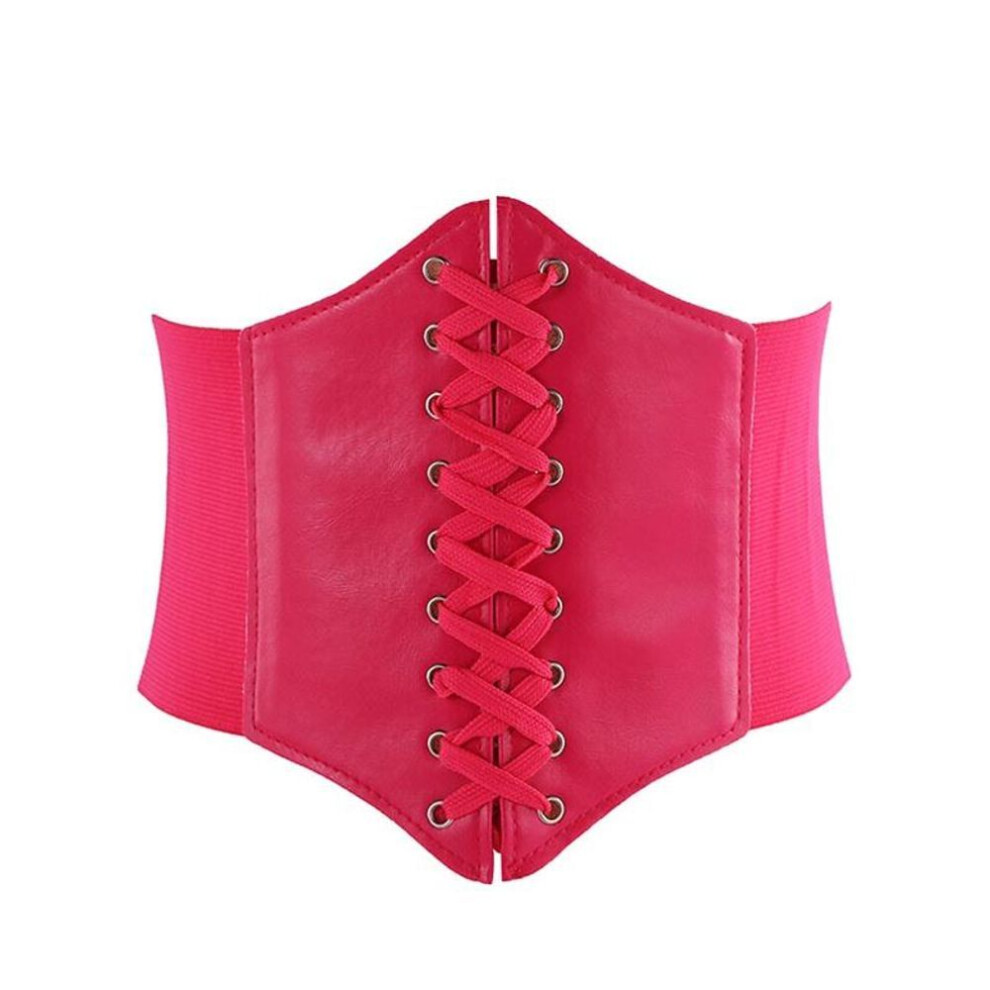 (red, One Size) Sexy Women Slim Girdle Body Shaper Buckle Wide Waistband Waist Underbust Shapewear Corset Belt