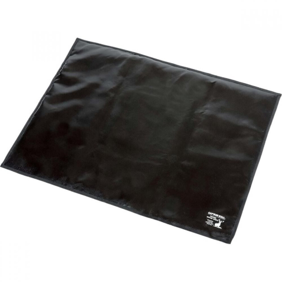 Captain Stag Ug 3316 [bonfire Stand Sheet  Bonfire Sheet  Bonfire Mat  80 X 60 Cm  Insulated  Heat Resistant  700  C  Glass Fiber  Black]