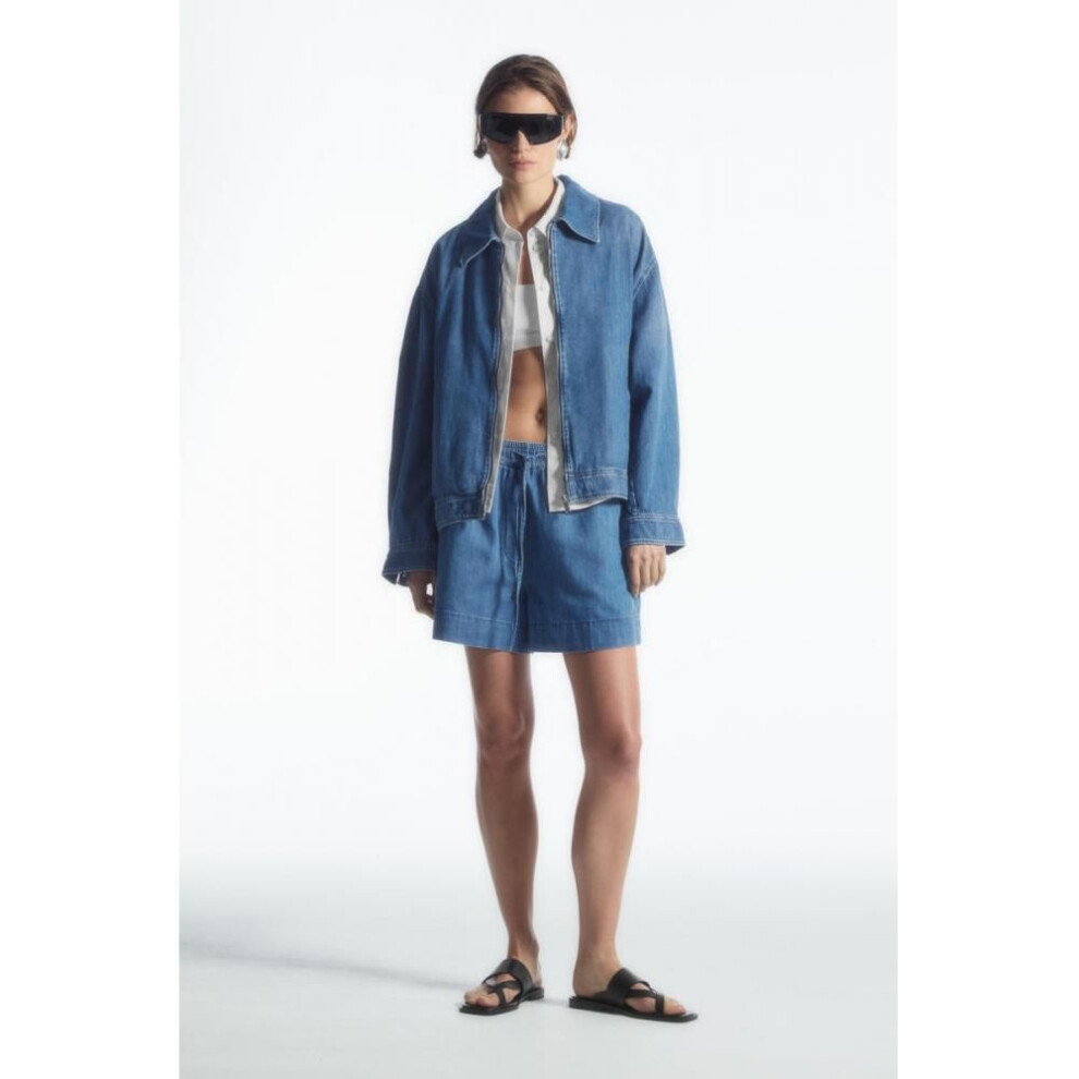 (blue/32) Cos Japan Drawstring Denim Shorts