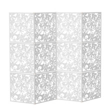 (White)12pc hanging,folding,Room Hollow Carving Divider Screen Square