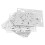 (White)12pc hanging,folding,Room Hollow Carving Divider Screen Square 7