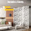 (White)12pc hanging,folding,Room Hollow Carving Divider Screen Square 4