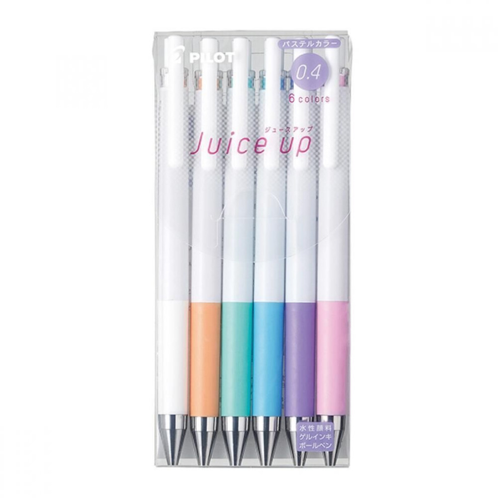 Pilot Gel Ink Ball Pens Juice Up 04 Pastel 6 Color Set