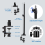 Desk Mount Stand DSLR Camera C Clamp Light Stand 6