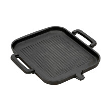 Garden Sanctuary 30CM Square Cast Iron Grill Frying Pan
