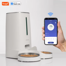 WiFi Automatic Cat Feeders for 2 Cats, 4L Cat Food Dispenser