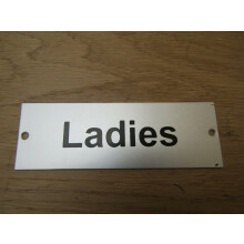 Rectangular Satin Aluminium Ladies Door Sign by Ironmongery World