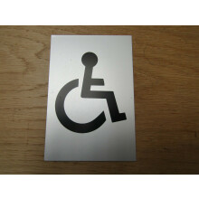 6" Satin Aluminium Disabled Door Sign by Ironmongery World