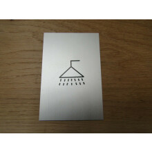 6" Satin Aluminium Shower Door Sign by Ironmongery World