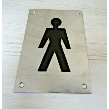 6" Stainless Steel Male Door Sign by Ironmongery World