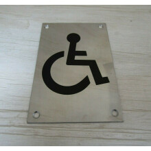 6" Stainless Steel Disabled Door Sign by Ironmongery World