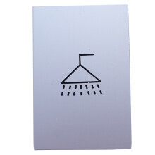 6" Stainless Steel Shower Door Sign by Ironmongery World
