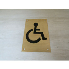 6" Brass Disabled Door Sign by Ironmongery World