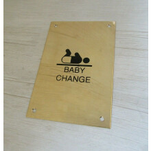 6" Baby Change Door Sign by Ironmongery World