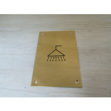 6" Brass Shower Door Sign by Ironmongery World