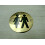 Circle Brass Unisex Door Sign by Ironmongery World 1