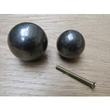 38mm Cannon Ball Cabinet Knob Large - Antique Iron by Ironmongery World