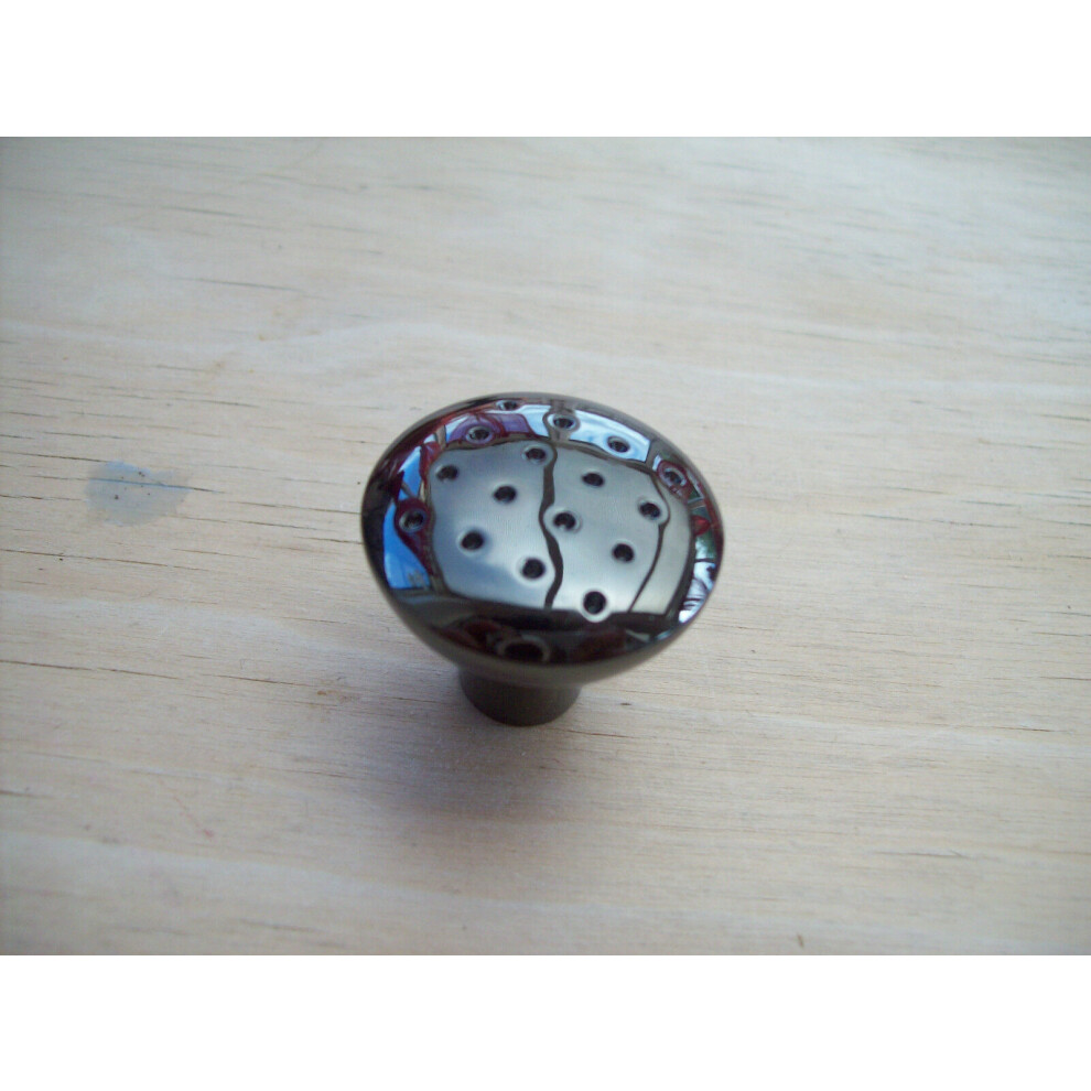Dimple Cabinet Knob Black Nickel 28Mm By Ironmongery World 5057067951993