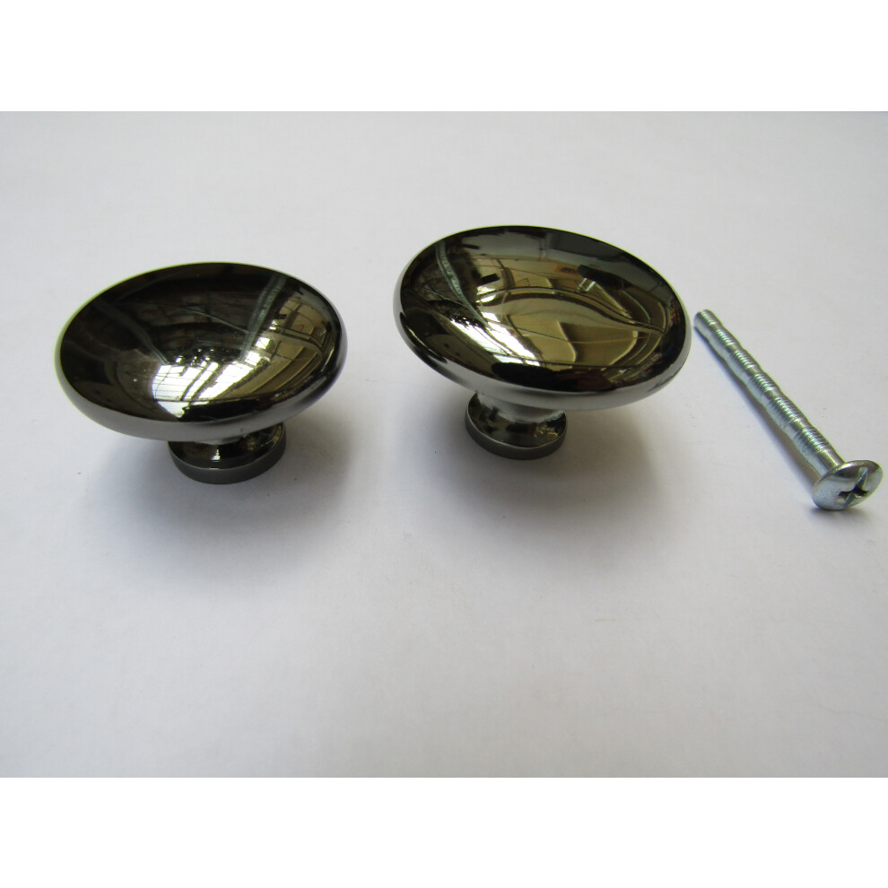 Zamak Cabinet Knob Black Nickel 30Mm By Ironmongery World 5057067951979