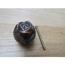 Rose Cabinet Knob Antique Copper 32mm by Ironmongery World
