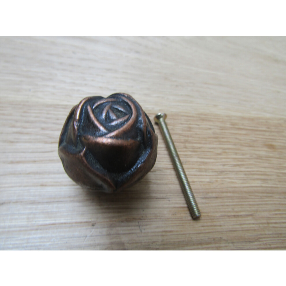 Rose Cabinet Knob Antique Copper 32Mm By Ironmongery World 5057067892883