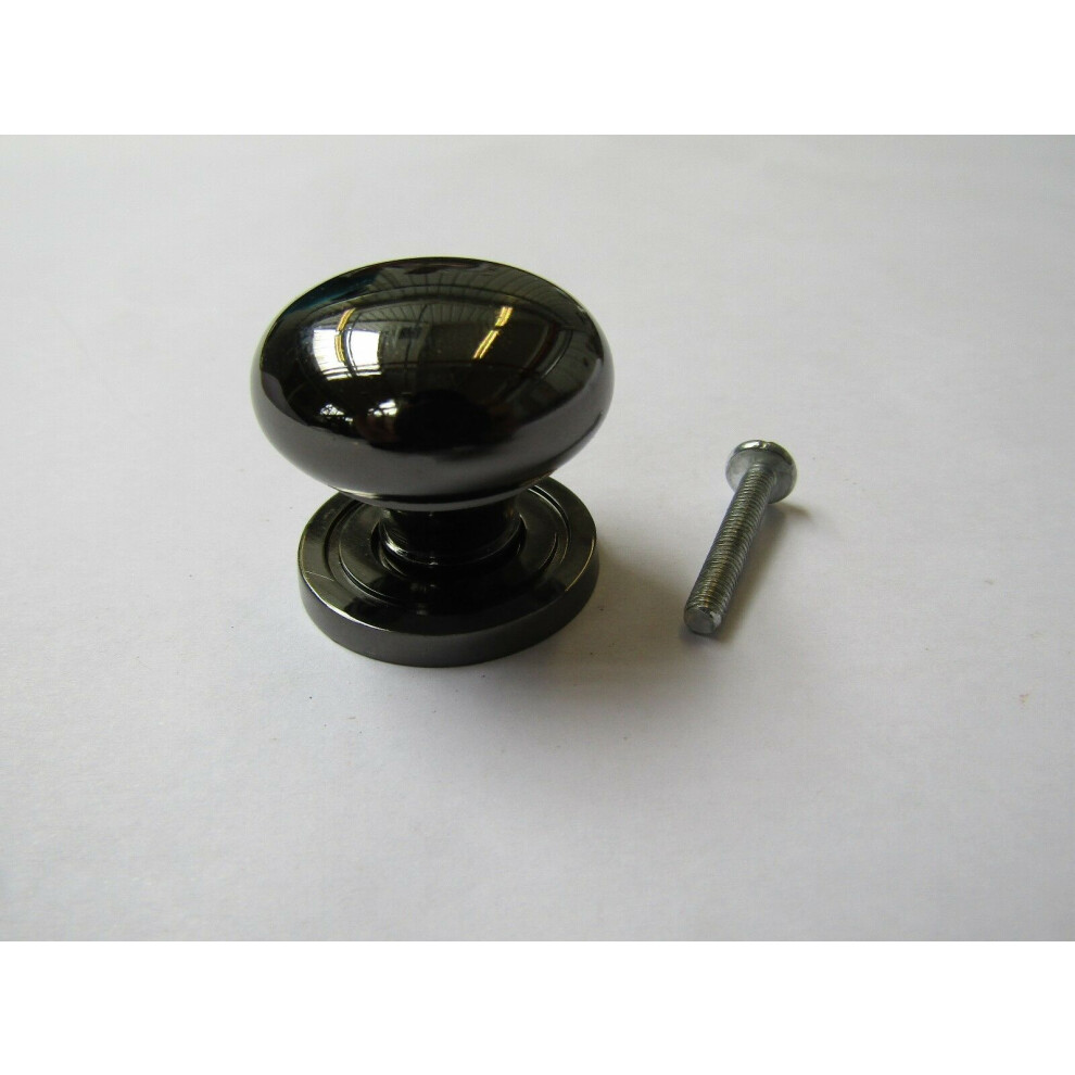 Round Cabinet Knob Black Nickel 30Mm By Ironmongery World 5057067945244
