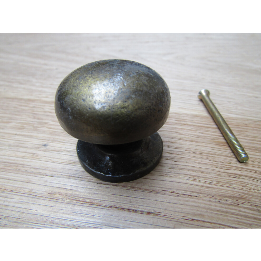 Burlington Mushroom Cabinet Knob Antique Brass 40Mm By Ironmongery World 5057067892852