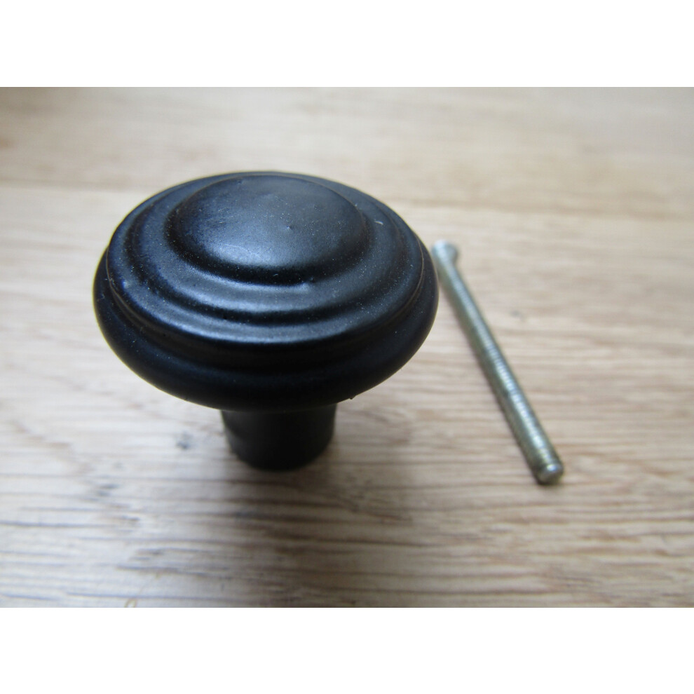 Rimmed Cabinet Knob Black Antique By Ironmongery World 5057067949693