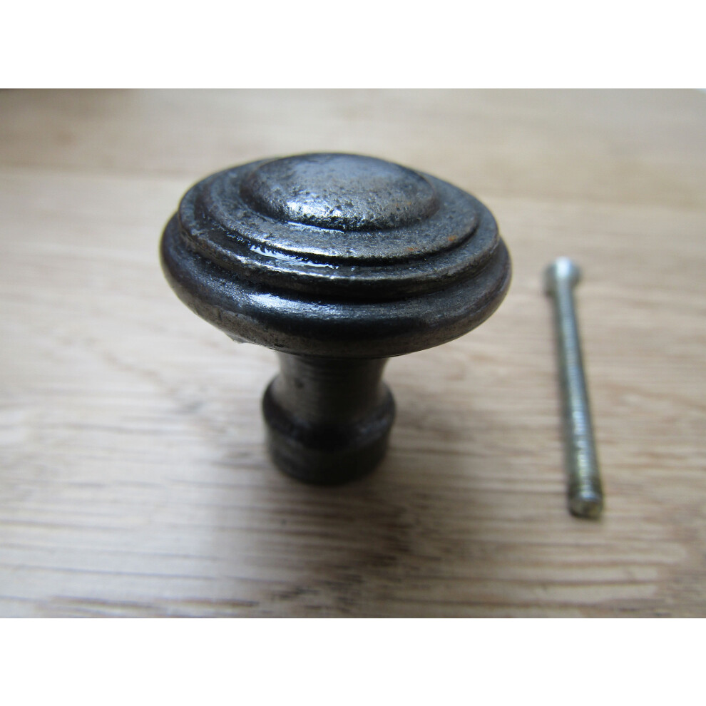 Rimmed Cabinet Knob Antique Iron By Ironmongery World 5057067892814