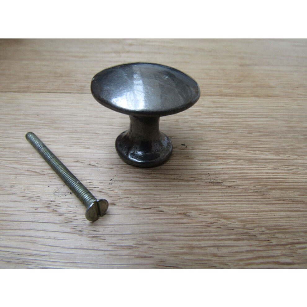 Kettle Cabinet Knob Antique Iron 38Mm By Ironmongery World 5057067893316