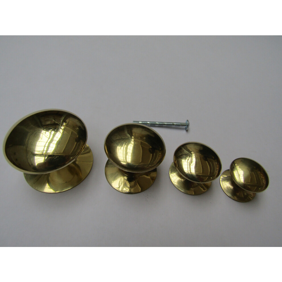 Victorian Cabinet Knob Polished Brass 50Mm By Ironmongery World 5057067951849