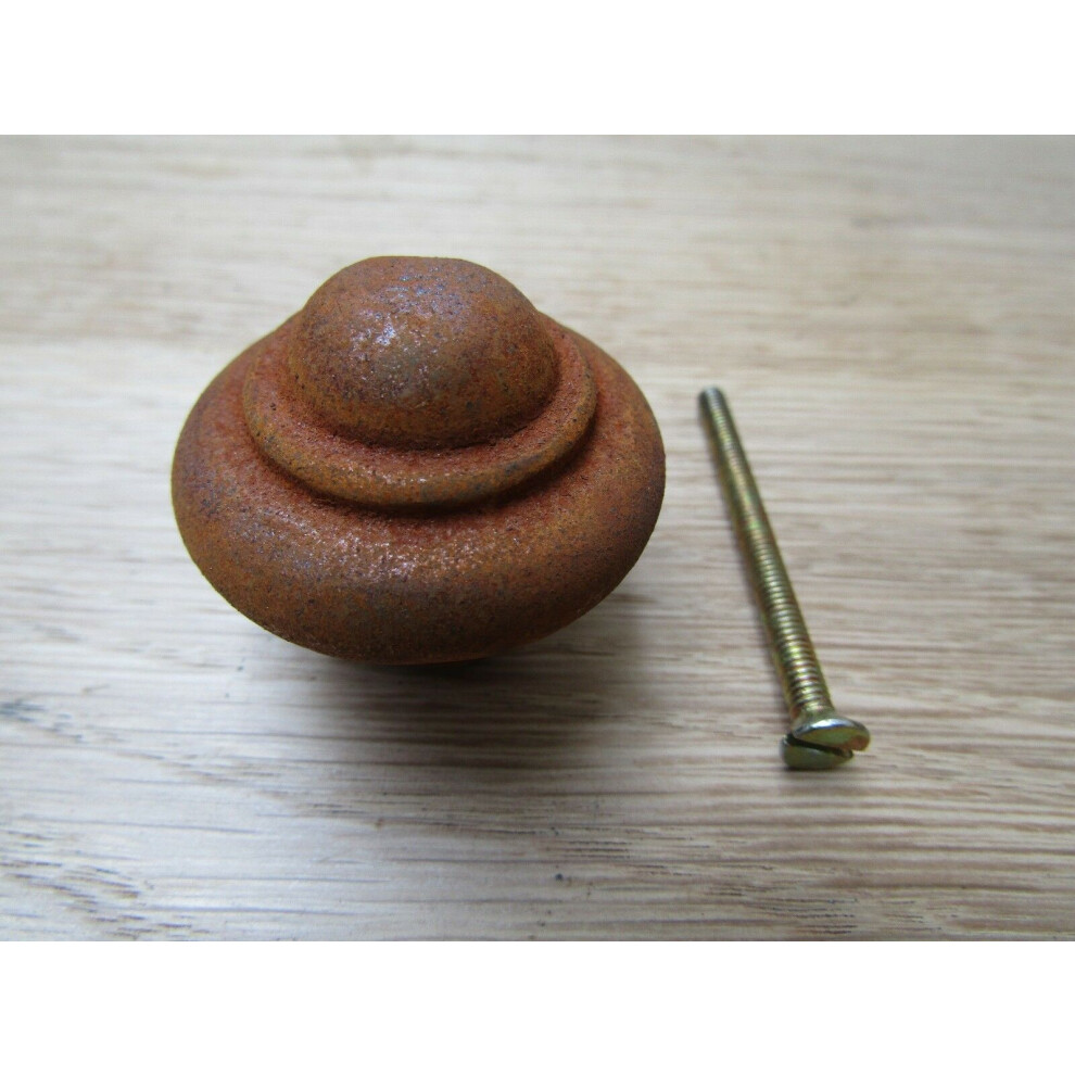 Cast Iron Stepped Cabinet Knob Rustic 40Mm By Ironmongery World 5057067949891