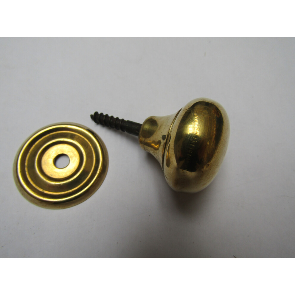 Screw In Cabinet Knob Natural Brass 32Mm By Ironmongery World 5057067915360