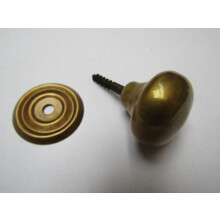 Screw In Cabinet Knob Antique Brass 38mm by Ironmongery World