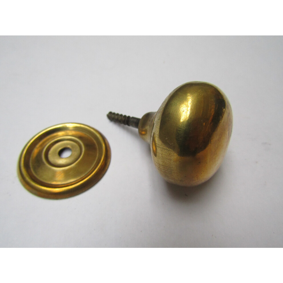 Screw In Cabinet Knob Natural Brass 38Mm By Ironmongery World 5057067530716