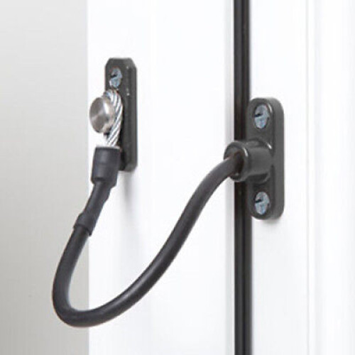 Jackloc Perma Cable Window Restrictor Black by Ironmongery World