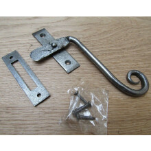 Handforged Curly Right Hand Window fastener Antique Iron by Ironmongery World
