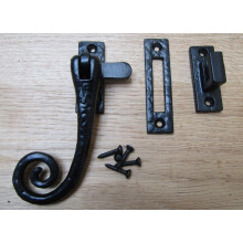 Black Antique Curly Window Fastener by Ironmongery World