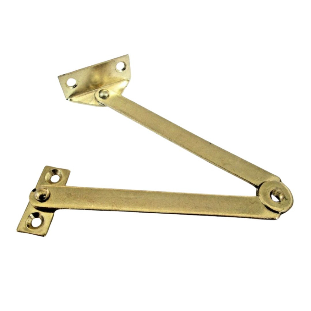 Ironmongery World Steel Folding Friction Stay Hinge Polished Brass By