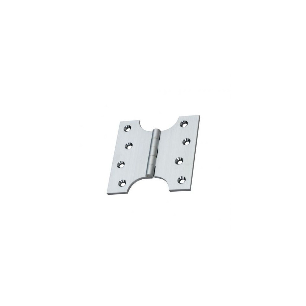 Pair Of 4" Solid Brass Parliament Door Hinges Polished Chrome By Ironmongery World 5057067975449