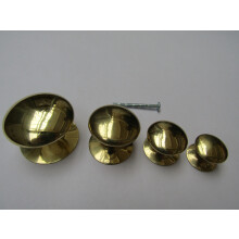 Victorian Cabinet Knob Polished Brass 30mm by Ironmongery World