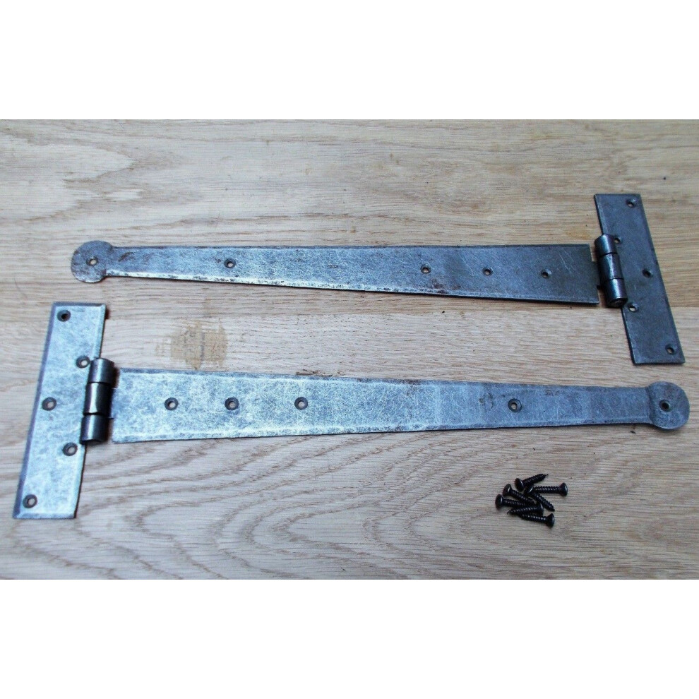 Pair Of 15" Penny End Hinges Antique Iron By Ironmongery World 5057067892784